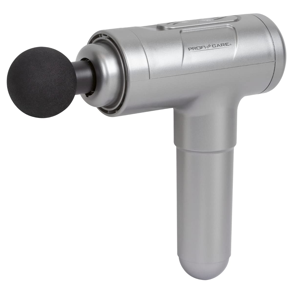 ProfiCare® Pistolet do masażu, pistolet do masażu, 1900 – 2800 uderzeń/min, 3 poziomy intensywności, czas pracy baterii 4 godziny, 4 wymienne nasadki, 8 diod LED do informacji o stanie pracy | PC-MP