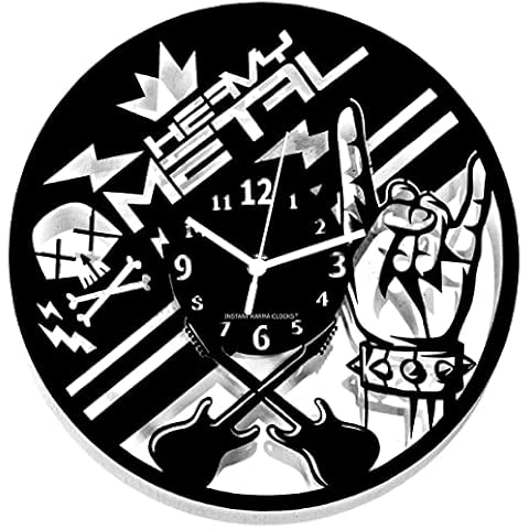 Reloj de Pared Músico Música de batería para Guitarra Roca Bajo Cover