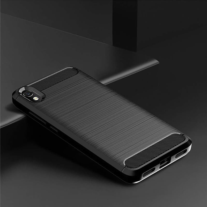 Image of Hybrid Carbon Fiber Back Case for Mi Redmi 7A (Black)