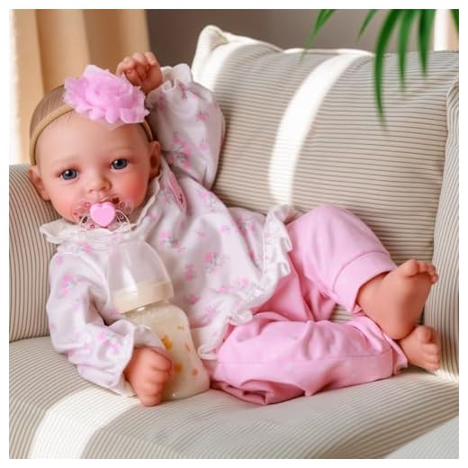 JIZHI Bambole Reborn-Baby Bambina 17 Pollici Realistiche Neonate Bambole Vita Reale con Corpo in Tessuto Morbido e Occhi Aperti con Set Regalo per Bambini dai 3 Anni in su
