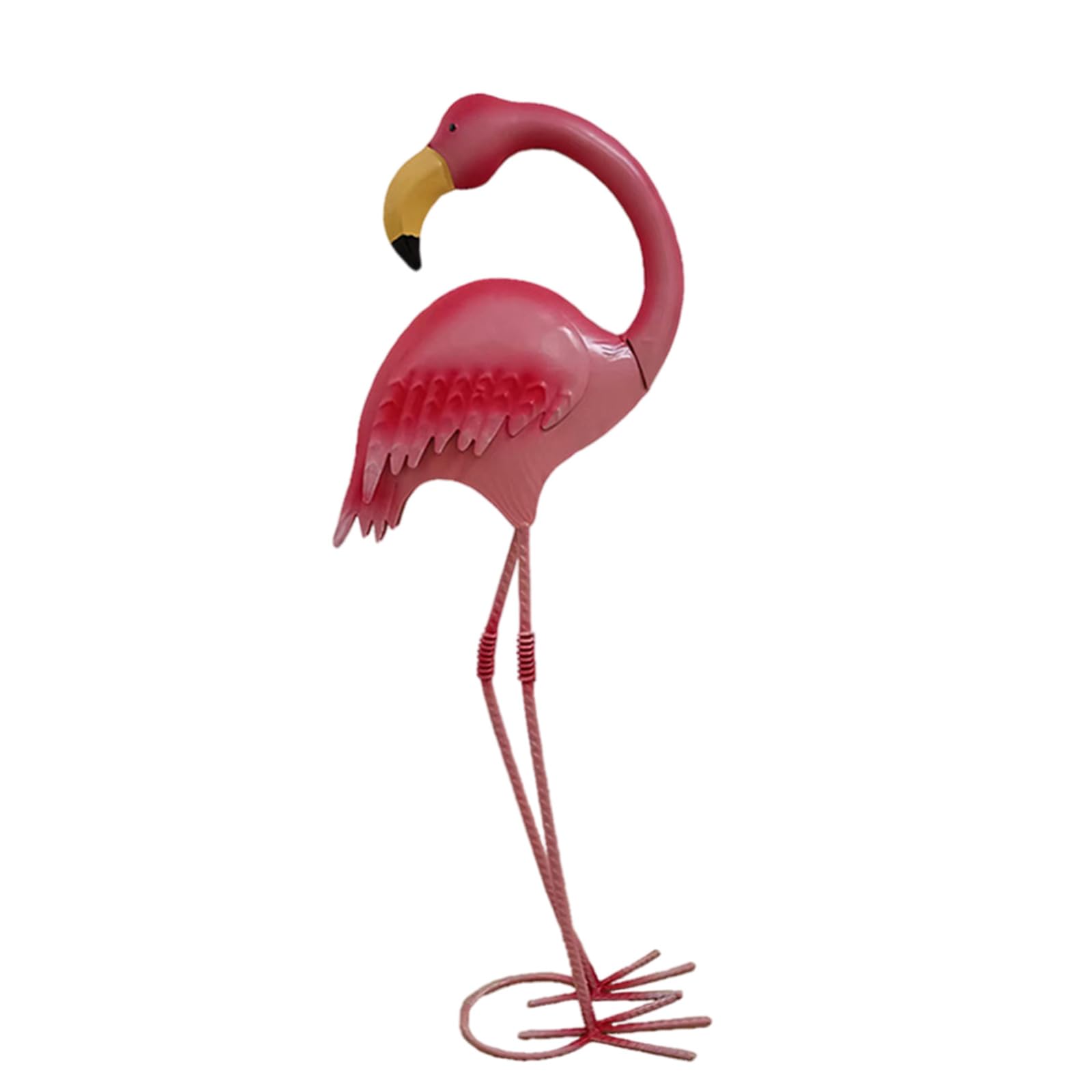 Flamants roses en métal pour décoration de jardin et grand balcon