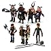 Toysvill Vikings - Action Figures - Hiccup, Astrid, Stoick, Gobber, Snotlout, Fishlegs, Tuffnut & Ruffnut Toys (Set of 8 pcs)