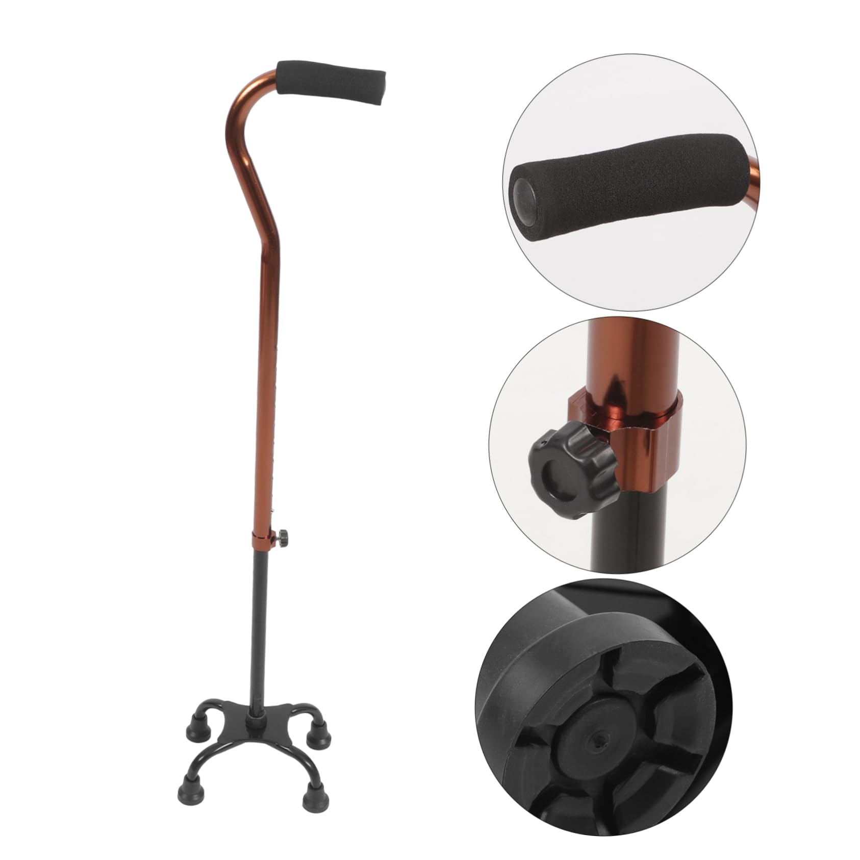 Bastone Impugnatura Camminare Alluminio Regolabile Lega e per in di Gomma Ergonomica Antiscivolo, Leggero e Resistente per Anziani e Attività All'aperto