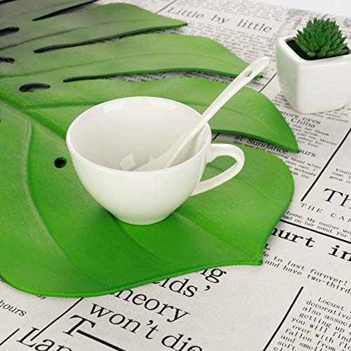 Jndjnfv Turtle Back Leaf Placemat, 5 Pcs Artificial Plant Leaves Table Mats Heat Insulation Non-Slip Placemat Simulation Turtle Back Leaf Table Mats For Dinning Table Home Wedding Decor #TOP7