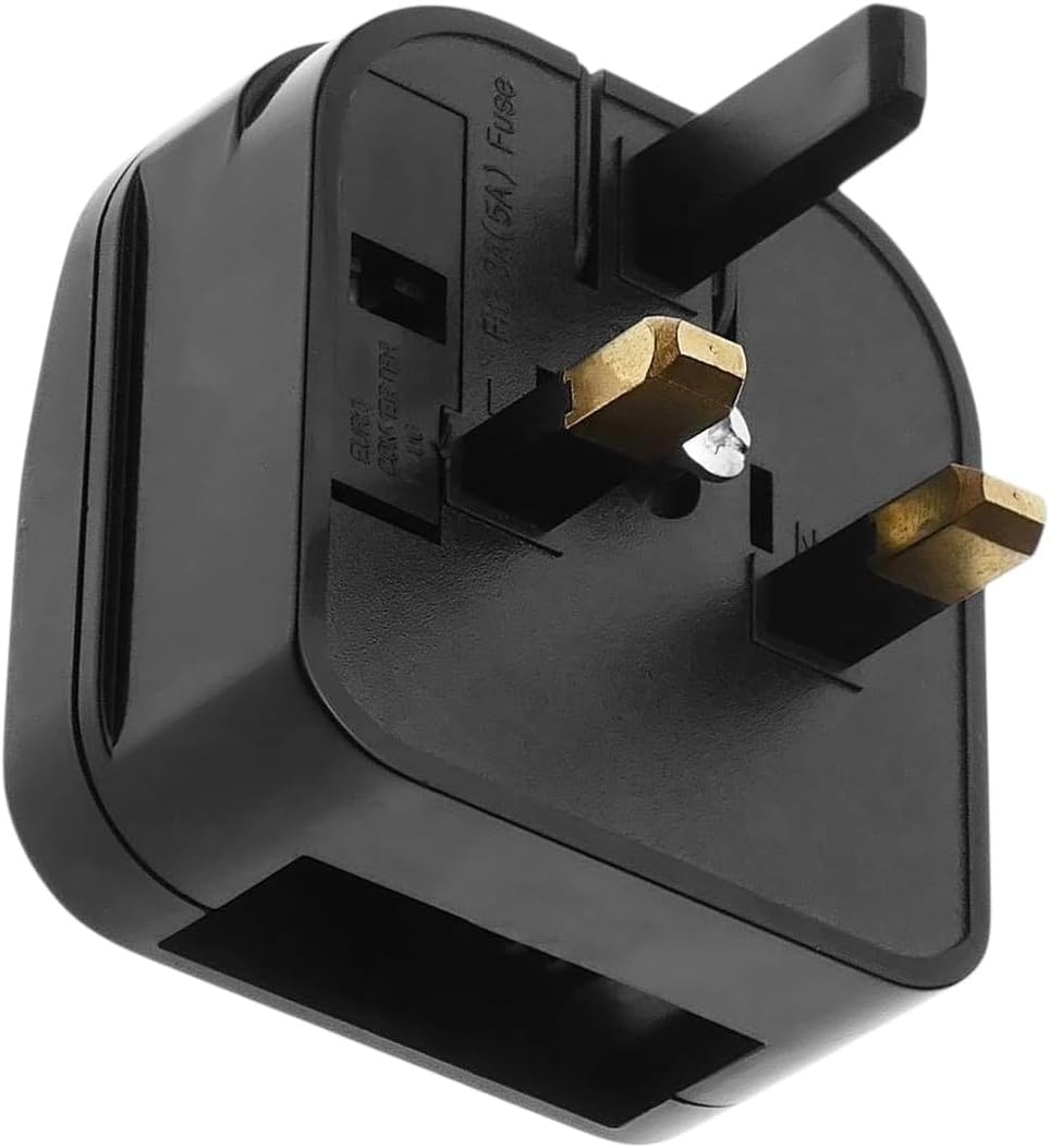 1 x Peak Power EU Plug to UK Socket Adaptor, EU to UK Plug Adaptor with 5A Fuse, Type C EU2 Pin CEE7 Plug to Type G UK Socket, 2 Pin EU Plug to 3 Pin UK Adapter Socket