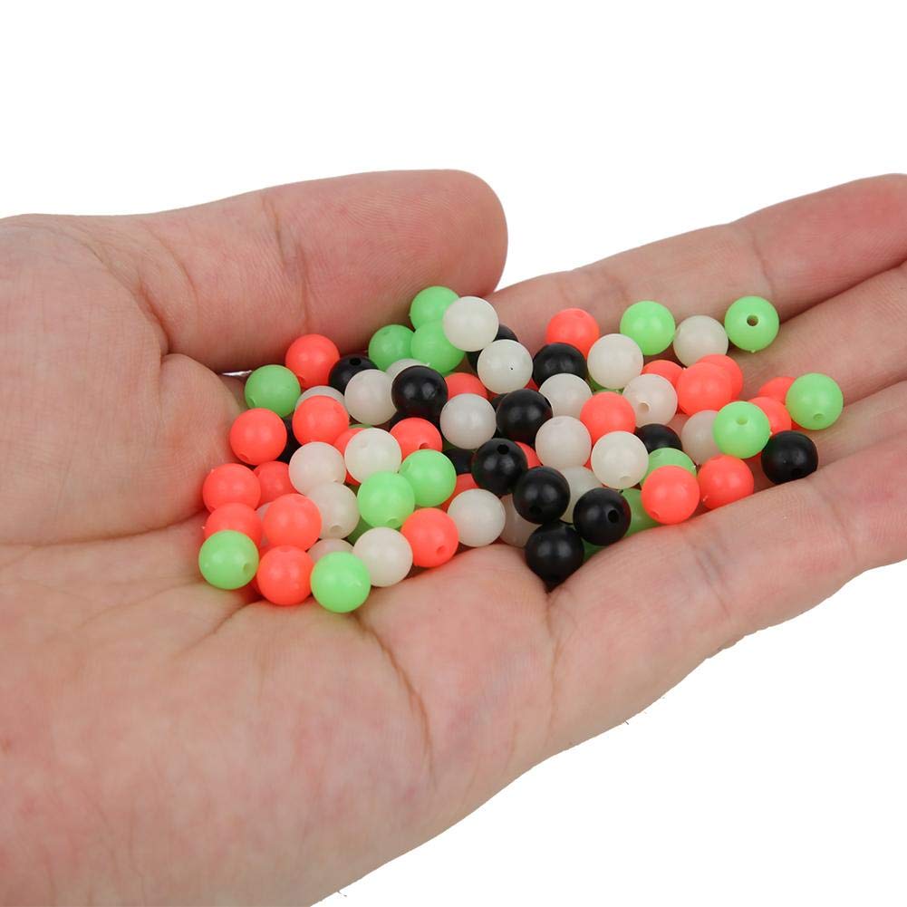 RiToEasysports 400pcs Luminous Fishing Beads Round Shaped Fishing Beads