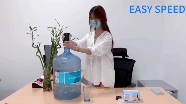 Dispenser Acqua Elettrico Portatile | Con Pompa USB Ricaricabile | Per Bottiglie Da 5-18.9L | Bianco - Foto 9