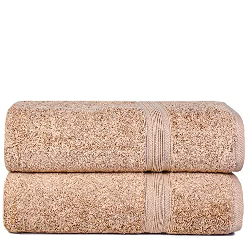 Trends Alley Bourgeois Luxury Bath Sheet Set (Pack of 2) | 90x165cm | 100% Combed Cotton (600 GSM) | Extra Large Jumbo Bath Towels Set | Ultra-Soft & Absorbent | Quick-Drying & Durable Earth-Friendly