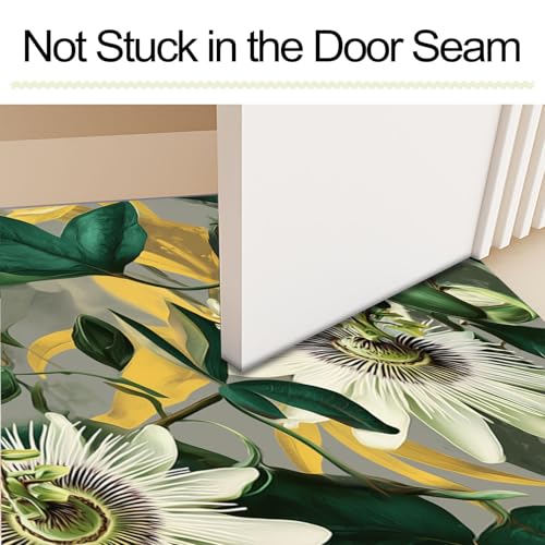 Tapis de sol fleur de la passion tropicale pour entrée intérieure chic