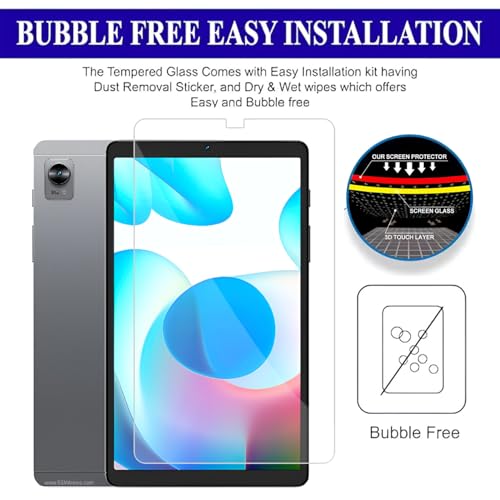Image of Tempered Glass for Realme Pad Mini 8.7 inch Screen Protector Guard for Realme Pad Mini 8.7 inch Tablet - 1 Pack