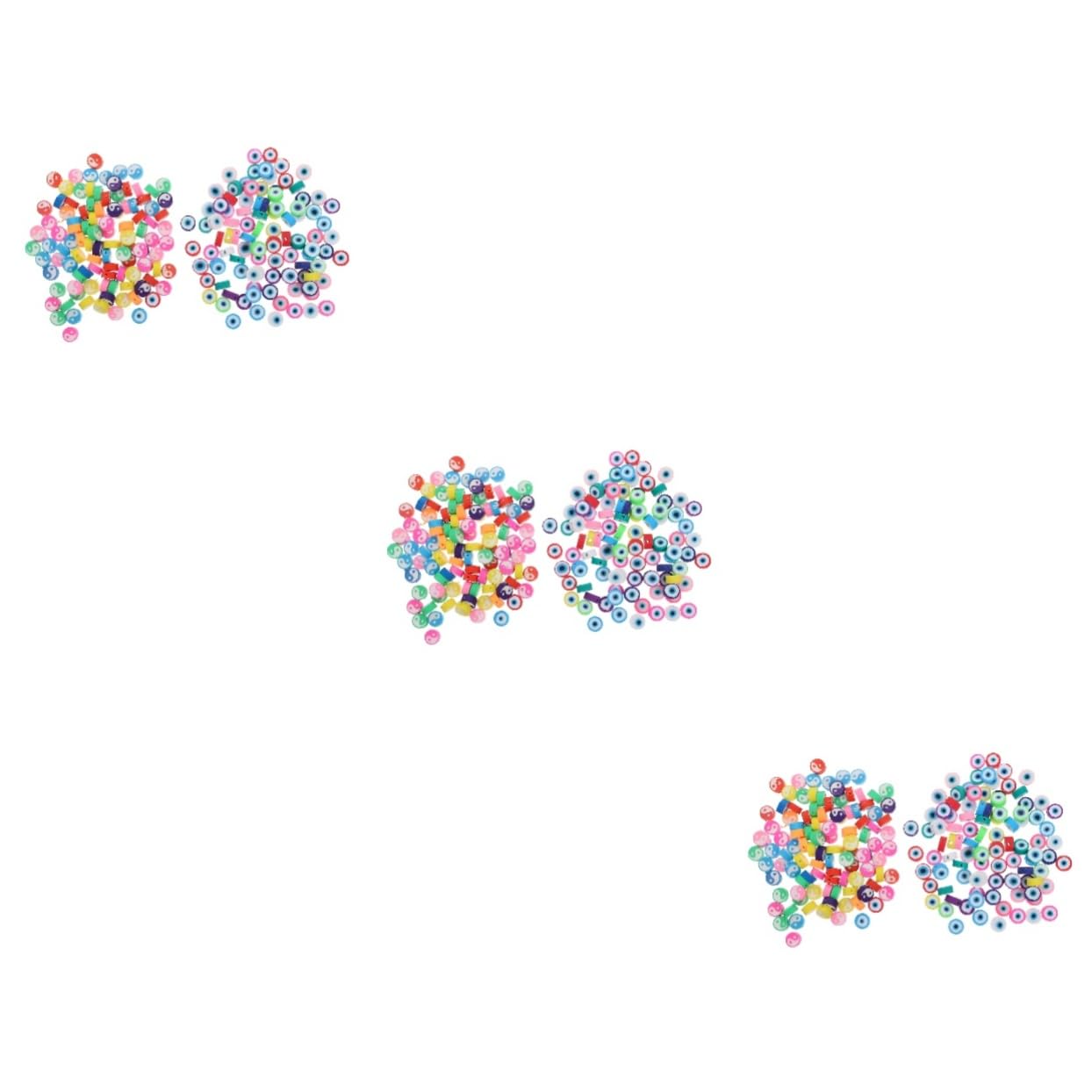SHINEOFI 600piezas Abalorios Decorativos De Polimérica Para Accesorios De Joyería Mezclados Para Pulseras y Manualidades