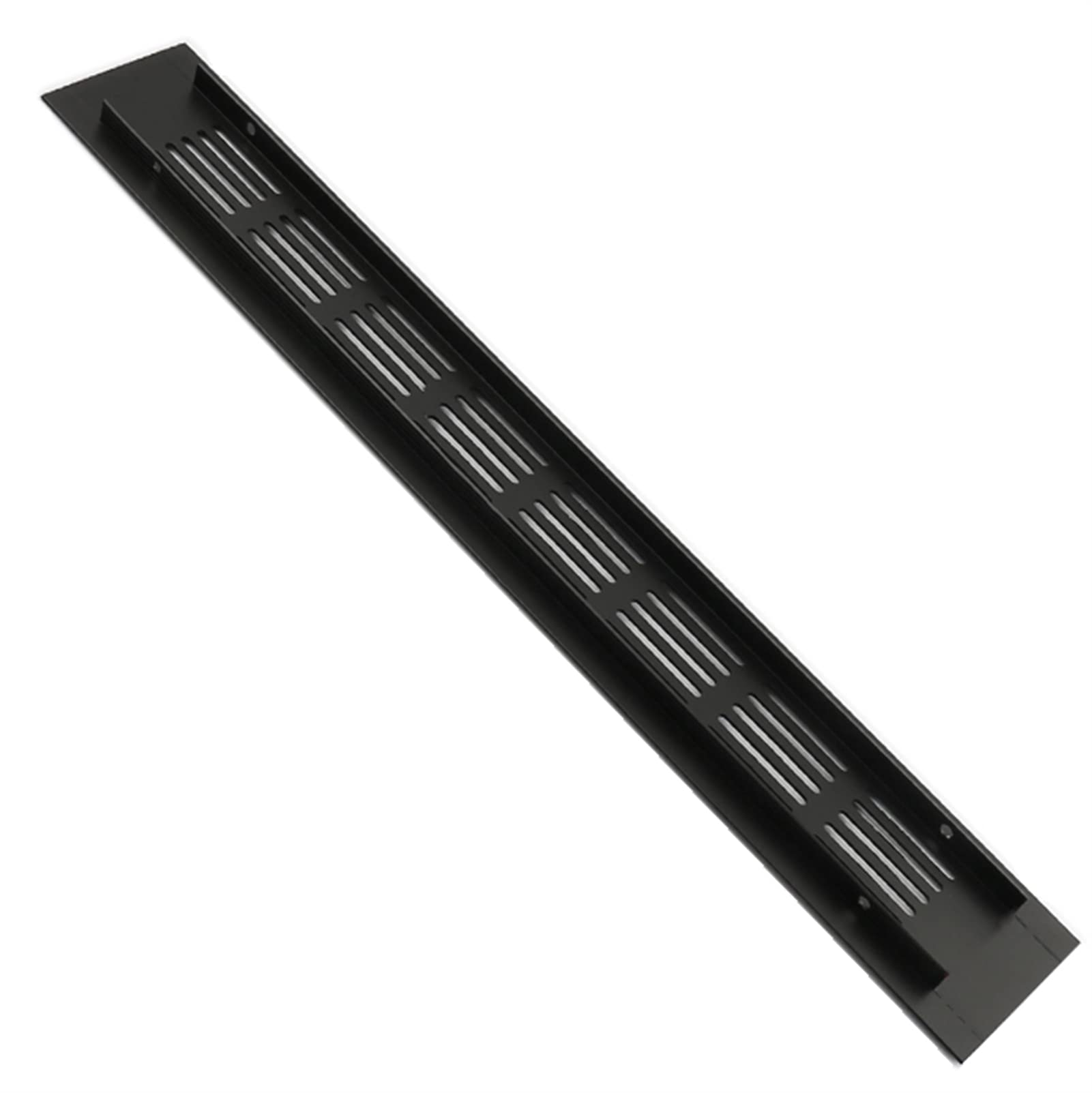 Grille d'aération en acier galvanisé Noir 50x350mm anti-condensation cuisine