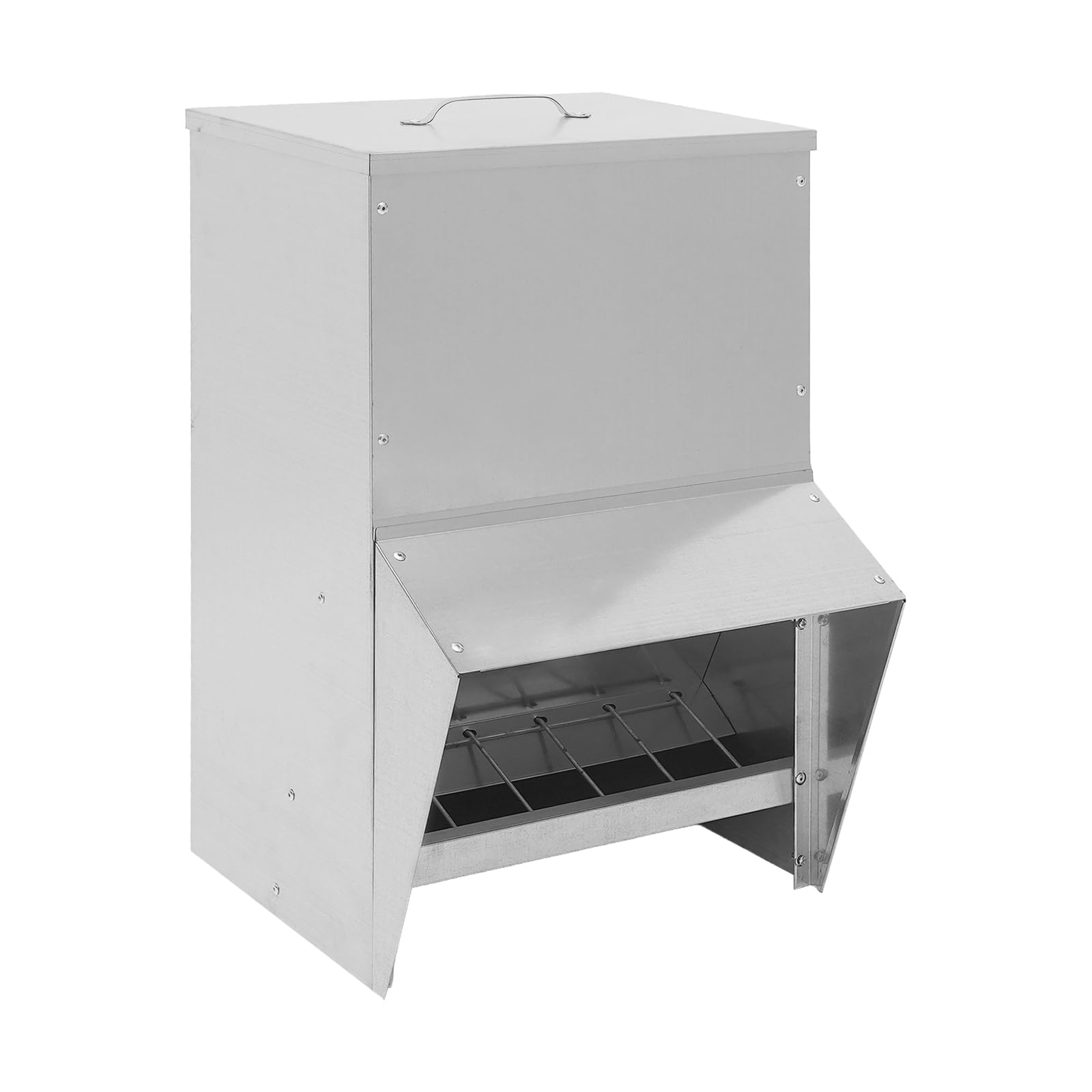 Alimentador de aves de corral de 25 L, 35 x 26 x 54,5 cm, comedero automático para pollos, gansos y patos