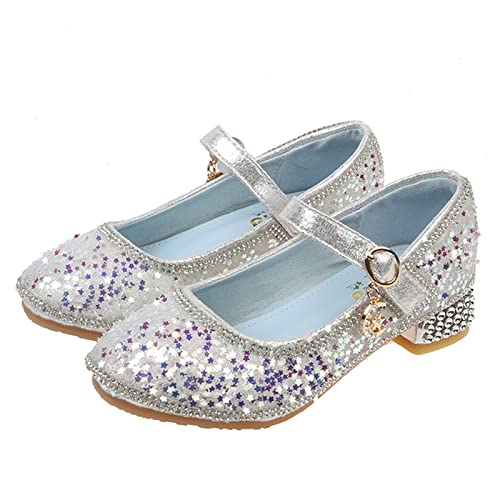Baby Girls Princess Sparkly Crystal Shoes Mary Jane Dresses Shoes Soft Soled Single Shoes Little Girl Slip on Shoes2