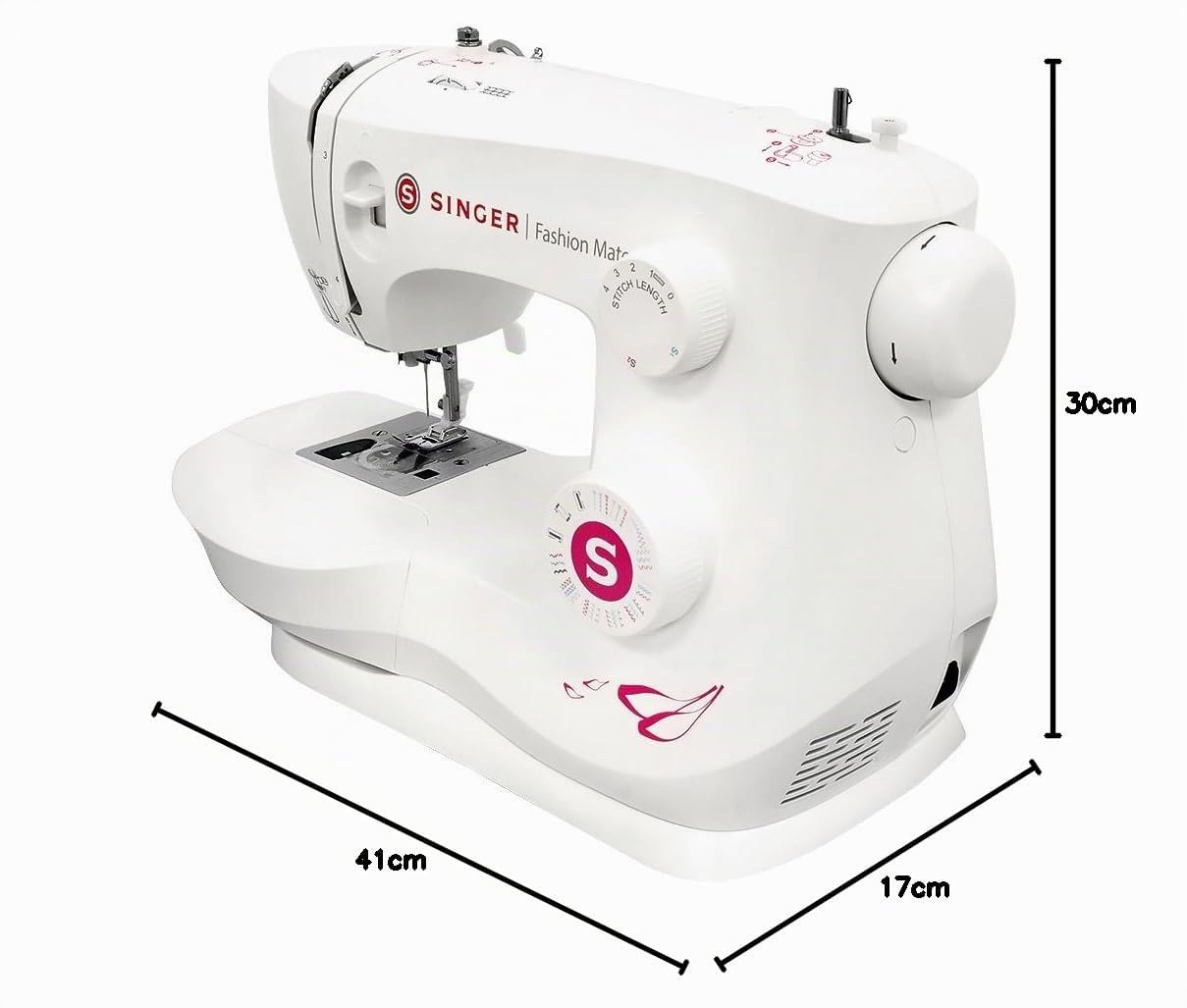 SINGER Fashion Mate - Máquina de coser (Blanco, Máquina de coser automática, Costura, Paso 4, Variable, palanca, Giratorio)