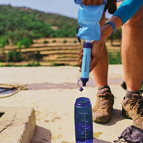 Membrane Solutions Personal Water Filter, Portable Water Purifier Survival Filter Straw, Outdoor Water Filter For Hiking Camping Travel Hunting Fishing Emergency Preparedness (1Pack) #TOP7