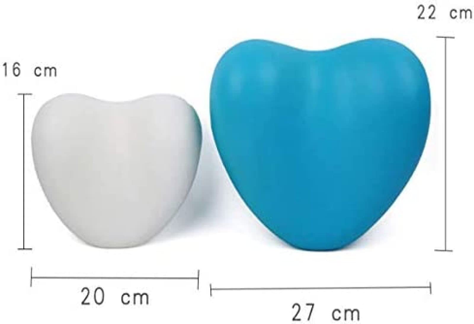 Bath Pillow, Heart Shaped Pillow, Blue, 20 x 16 x 8 cm, Improve9