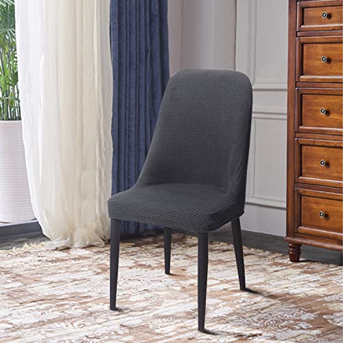 Rofasvco Dining Room Chair Covers Set Of 4 Jacquard Stretch Soft Kitchen Chair Slipcovers Stretchy Armless Dinner Side Chair Slip Cover 4 Pack Stretchable Dinning Chairs Covers Protectors (Dark Gray) #TOP2