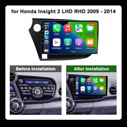 Autorradio 2 DIN con CarPlay y Android Auto para Honda Insight 2 6