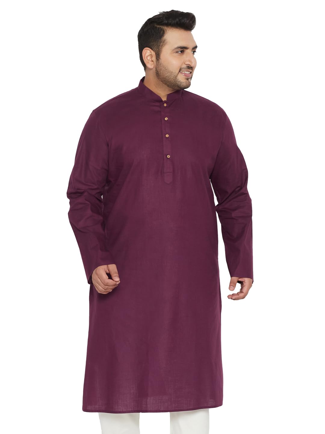 vastramay plus Mens Cotton Blend Aqua Blue Kurta - Timeless Elegance for Festivals & Events | Plain Solid Full Sleeves Mandarin Collar Kurta | Classic Design, Premium Comfort, and Versatile Style-picture-49