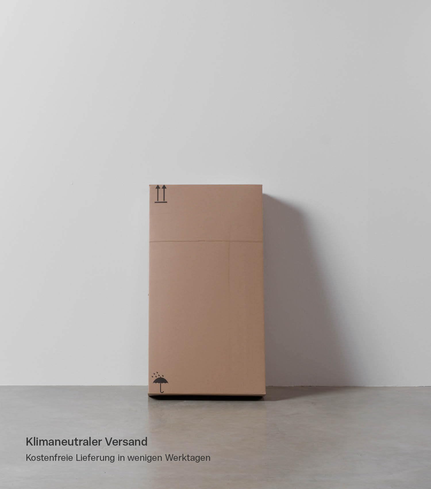 mokebo Mehrzweckschrank Büroschrank 'Der Schlanke' (60x110 cm) aus Holz schmaler Aktenschrank oder Haushaltsschrank, auch als Kleiner Schuhschrank in Weiß