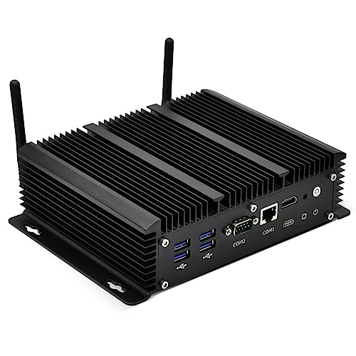 Firewall Micro Appliance, 6 Port i225 2.5GbE LAN Fanless Mini PC Intel i5 8260U, 8GB DDR4 128GB SSD, 4*USB, HDMI, DB9-COM, RJ45 LAN, Gigabit Ethernet AES-NI, VPN Router, Openwrt, Wi-Fi Antennas