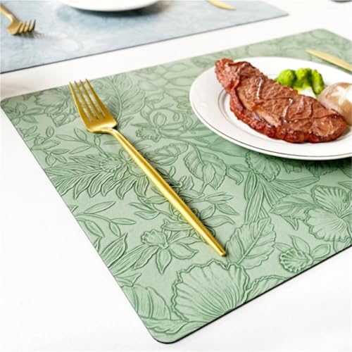 Set de table en cuir antidérapant isolant thermique double face
