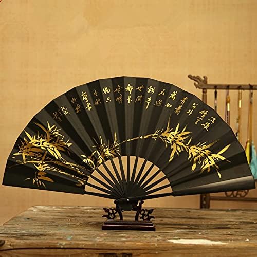 Amazon Co Jp 扇子 大きい中国風の竹の折りたたみファン 10インチ 手描き 黒 レトロ 結婚式の装飾のためのレトロ 箱とのギフト 小さくて軽い Couleur 2 La Taille Du Ventilateur 12 99 Inches ホーム キッチン