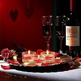 YANGWEN Pływające świece, 30 sztuk pływających świec klasy premium, pływające ciepłe podgrzewacze, białe świeczki typu tealight, wosk, na wesele, basen, spa, do wanny, kolacji, dekoracja