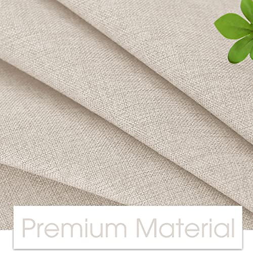 Joywell Linen Armrest Covers For Living Room Anti-Slip Sofa Arm Protector For Dogs, Cats, Armchair Slipcover For Recliner With 4 Pockets For Tv Remote Control, Phone, Set Of 2, Champagne #TOP1