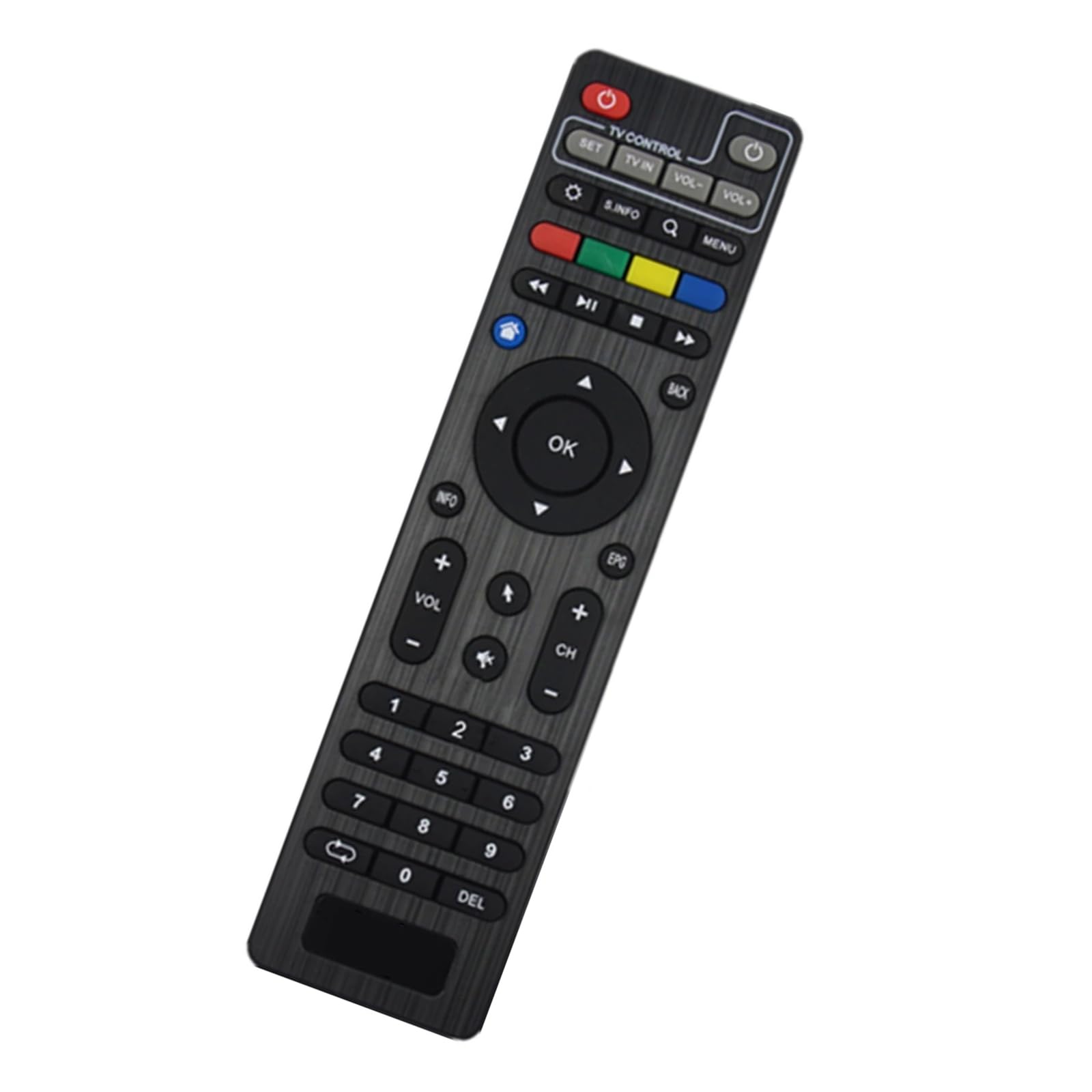Controlador de TV amigable con la familia, con textura, ergonómico, universal, diseño de cobertura de señales para varios modelos, control remoto ergonómico de televisores