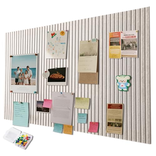 Tablero de corcho de pared 40 x 60 cm, fieltro adhesivo, tablón de anuncios decorativo de fieltro con cinta adhesiva, panel de corcho mural para mostrar fotos vision board