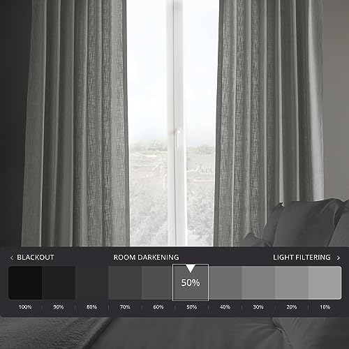 HPD Half Price Drapes Premium Heavy Faux Linen Living Room (1 Panel) - Image 2
