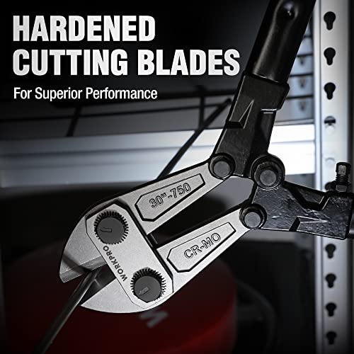 Image of WORKPRO W017007A Bolt Cutter, Bi-Material Handle with Soft Rubber Grip, 30 inch, Chrome Molybdenum Steel Blade