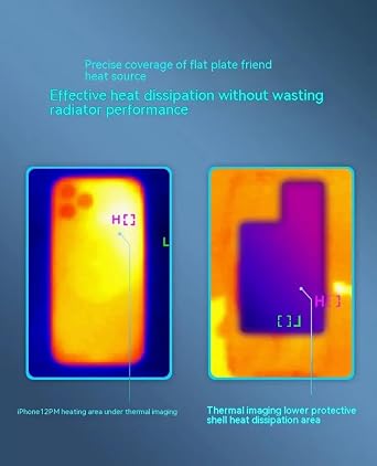 Phone Cooling Plate & Heatsink Pad Advanced Thermal Dissipation for Gaming & Streaming Enhanced Heat Absorption Radiator Fan Ready Compatible with iPhone & Smartphones with Left-Positioned Cameras