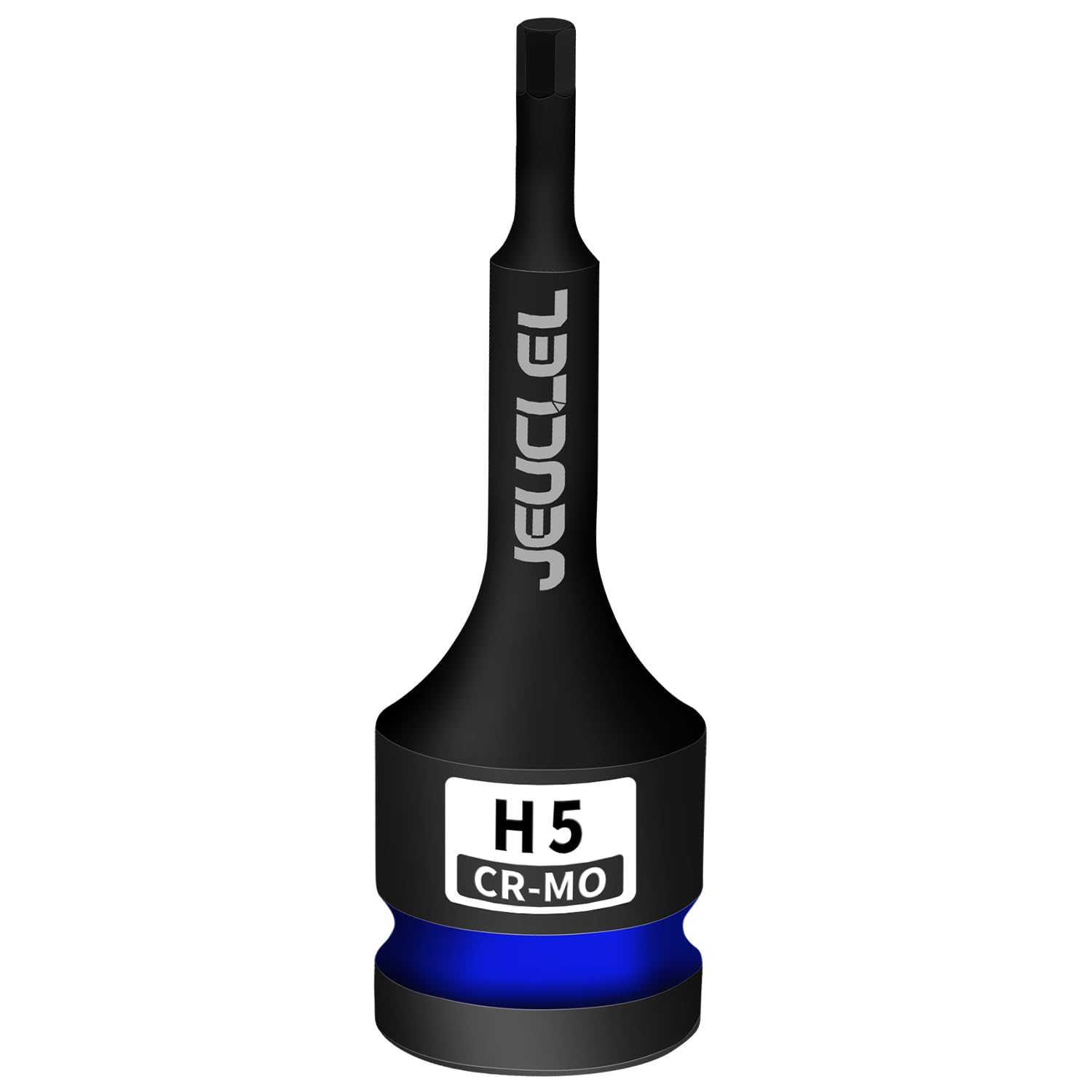 Jeuclel Black 5Mm Hex Impact Bit Socket, H5 1/2-Inch Impact Drive Allen Socket, Cr-Mo Steel Lengthen Hex Screwdriver Adapter For Electric Ratchet Wrenches Fastening Screws