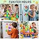 120pcs Magnetische Bausteine Spielzeug mit 2 Magnetfiguren und 2 Autos, Magnetbausteine für 3 4 5 6 7 Jahre kinder, Montessori Magneten Set Spielzeug Geschenk für Kinder ab 4-8 Jahre Junge Mädchen