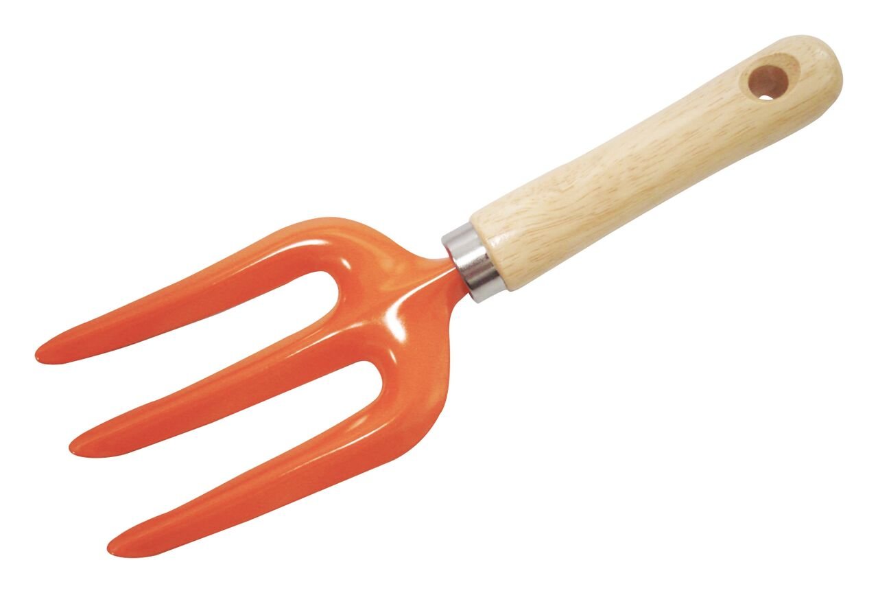 AGRI GARDEN HAND FORK - RUBBER WOOD HANDLE