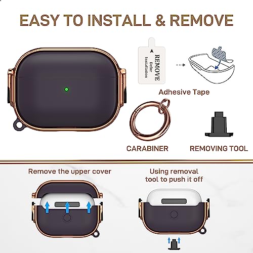 Image of Maxjoy for AirPods Pro 2nd /1st Generation Case with Lock, Cute AirPods Pro 2 Case Lock Protective Hard AirPod Pro Cover for Women Men with Keychain for Airpod Pro (2023 /2022 /2019), Dog