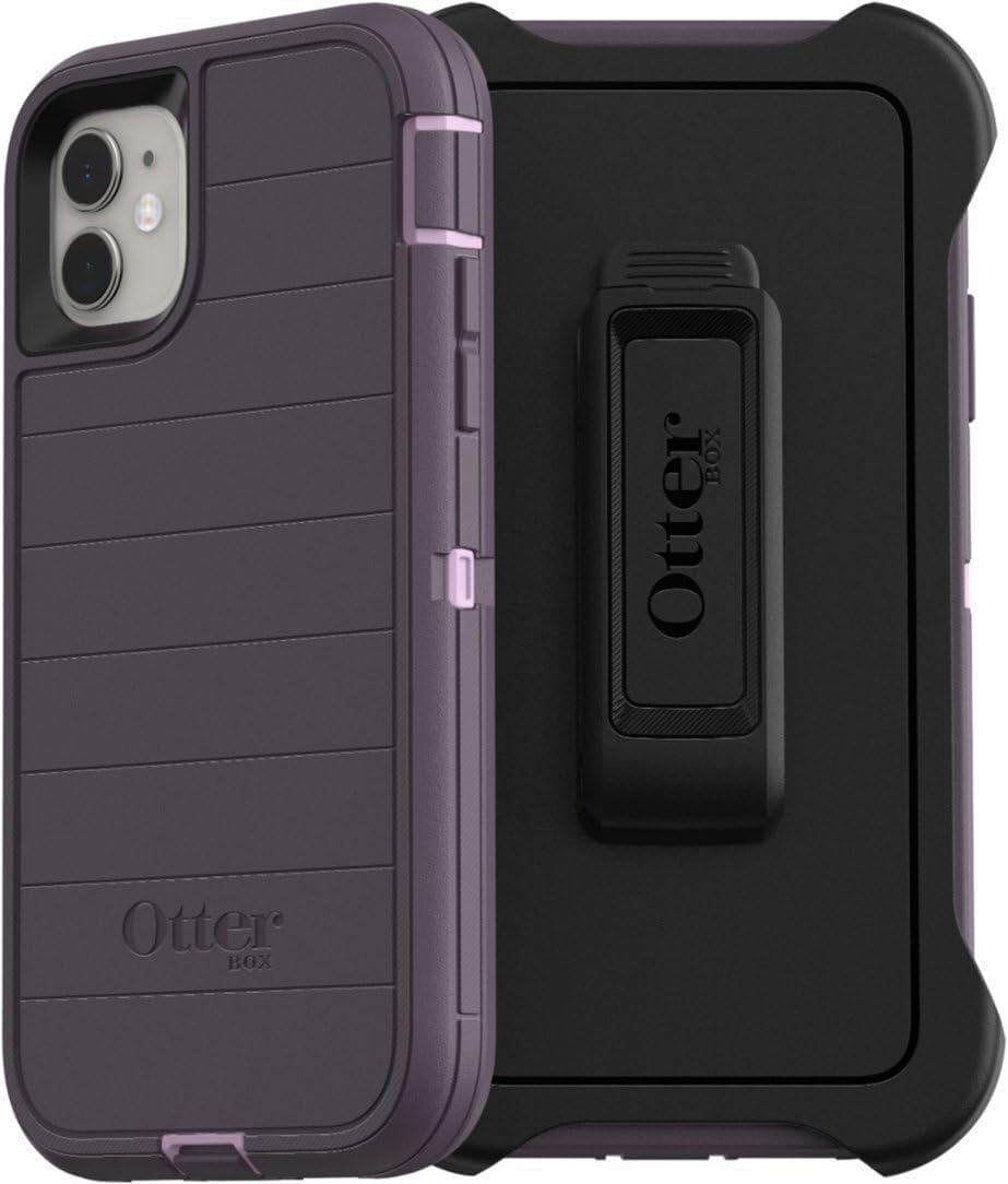 OtterBox Defender Series Screenless Edition Case for iPhone 11 (Only) - Holster Clip Included - Microbial Defense Protection - Retail Packaging - Gone Fishin (Blue)