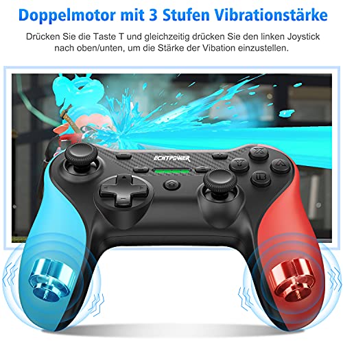 Image of ECHTPower Switch Pro Controller, Wireless Pro Gamepad with Back Buttons, Switch Turbo Controllers with Adjustable Vibration, Ergonomic Game Handle for Nintendo Switch /Lite /OLED