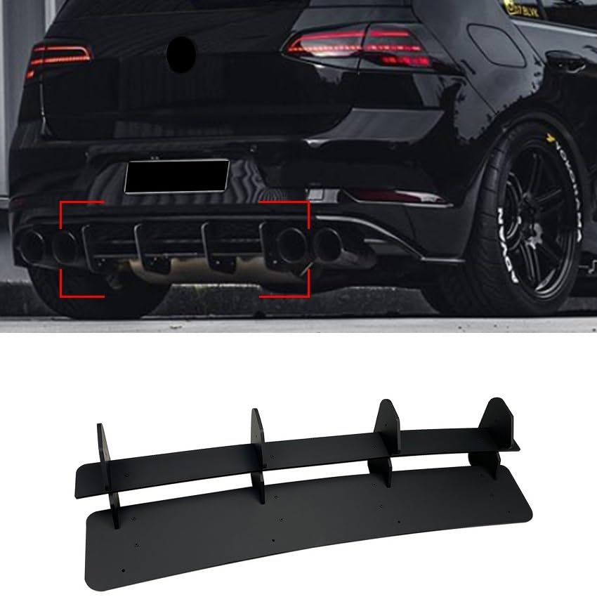 Diffuseur pare-chocs arrière Golf 7.5R en ABS robuste 2017-2020 - 2