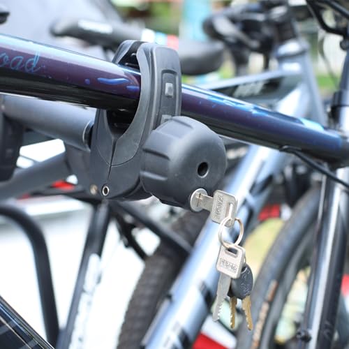 Sorlpv Rahmenhalter für Fahrradträger 32CM Länge, Universal Kurze Fahrradrahmenhalter Abschließbare, Rahmenhalter für Rahmendurchmesser des Fahrrads: Ø 3-6cm