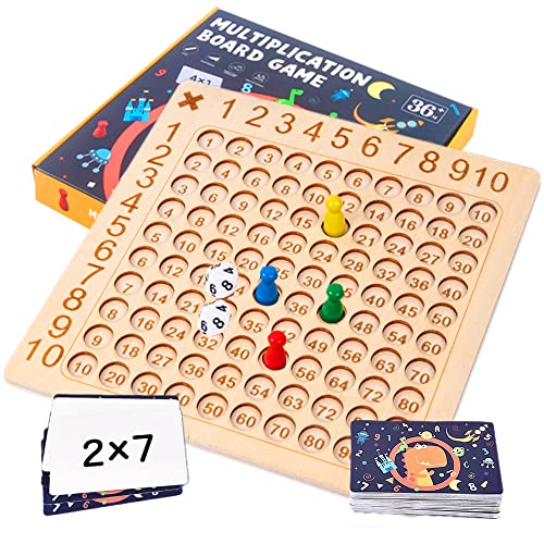 BLOOOK Multiplikationstafel Multiplikationsbrett,1x1Mathe Lernen für Grundschüler,Zahlenlernspiel Aufgaben,Montessori Kinderzählspielzeug,Rechnen Spiel Spaß für Rechenprofis,Lernen leichtgemacht