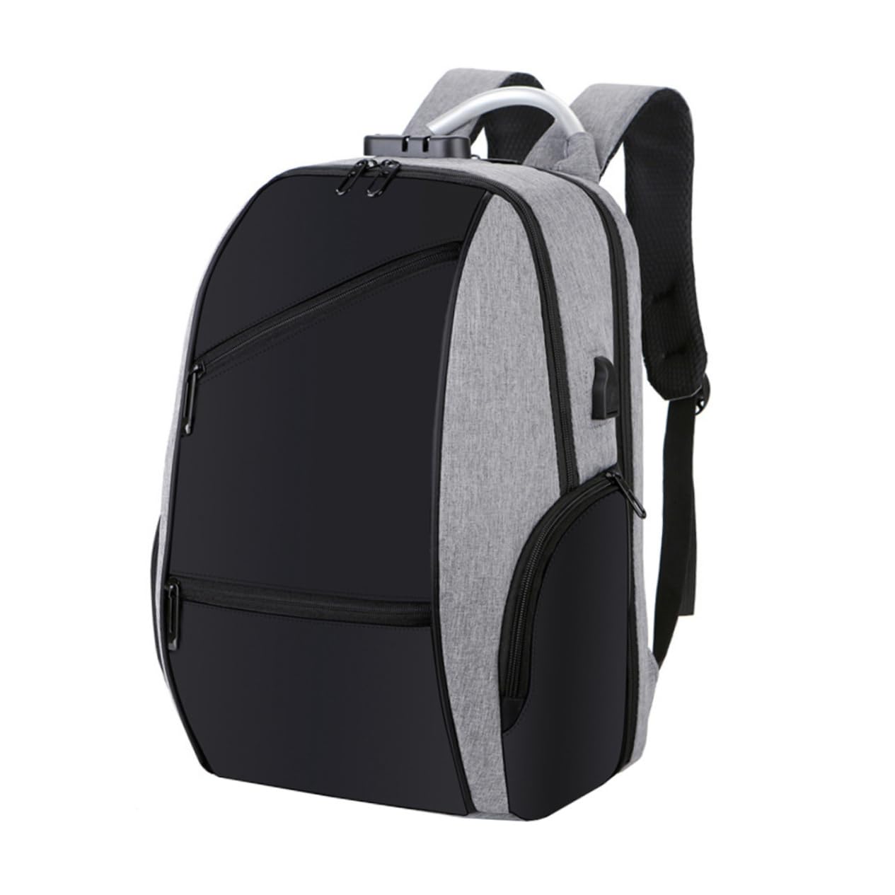Homoyoyo Zaino per Laptop Lucchetto a Combinazione e Porta Ricarica Usb, Zaino da Viaggio Elegante e Resistente per Studenti e Uomini D’affari, Grande Capacità per Computer e Accessori