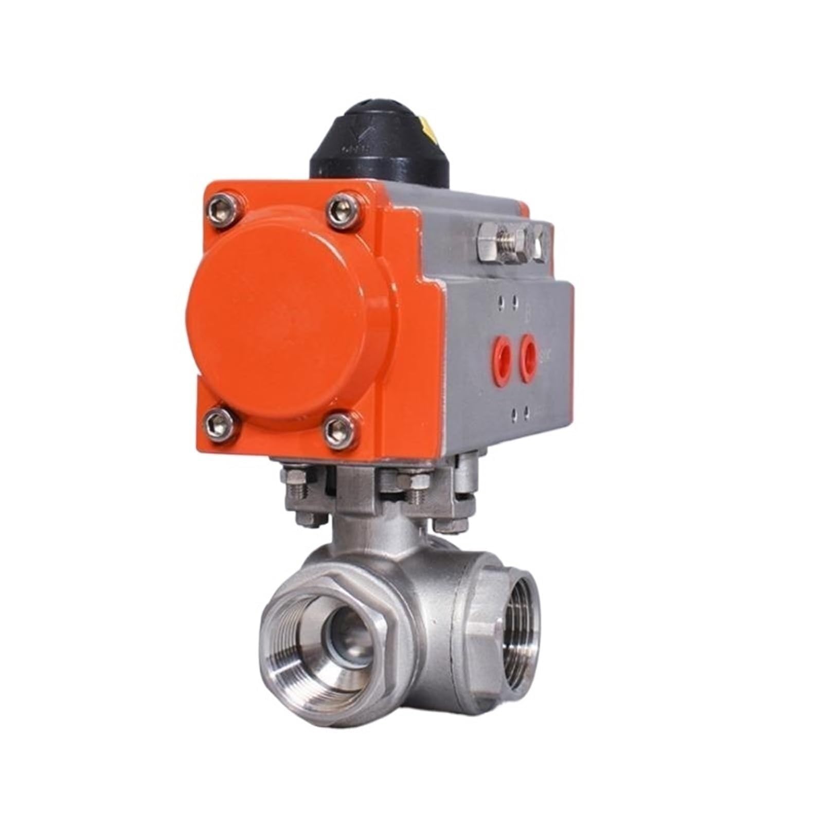 Vanne à boisseau sphérique pneumatique 1-1/2 type L inox 304
