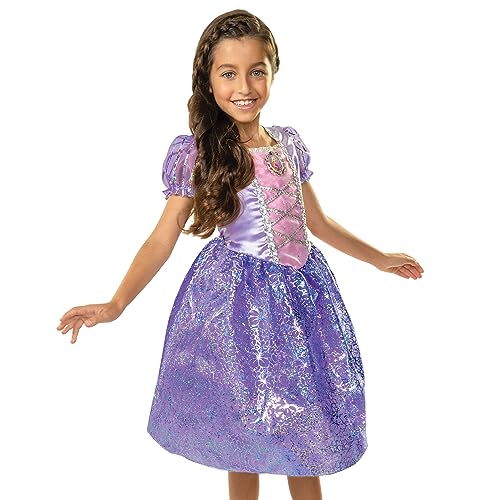 Disney Princess Rapunzel Dress Costume for Girls, Perfect for Party, Halloween Or Pretend Play Dress Up Child Size 4-6X