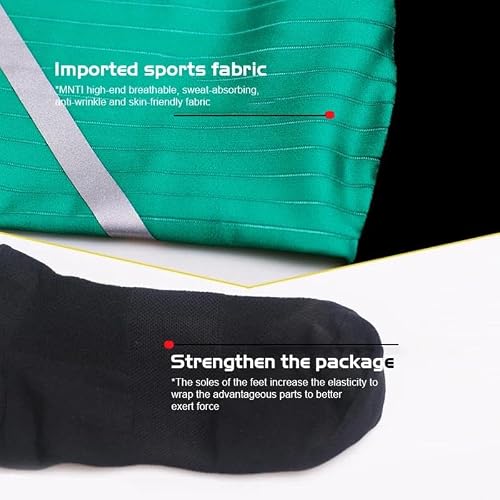 Chaussettes De Sport Homme 1 Paire De Chaussettes De Cyclisme, Chaussettes De Course Fonctionnelles Réfléchissantes, Respirantes, Absorbant La Sueur, Respirantes, Mi-Mollet, Sport,Rouge,1 Piece – vue 4