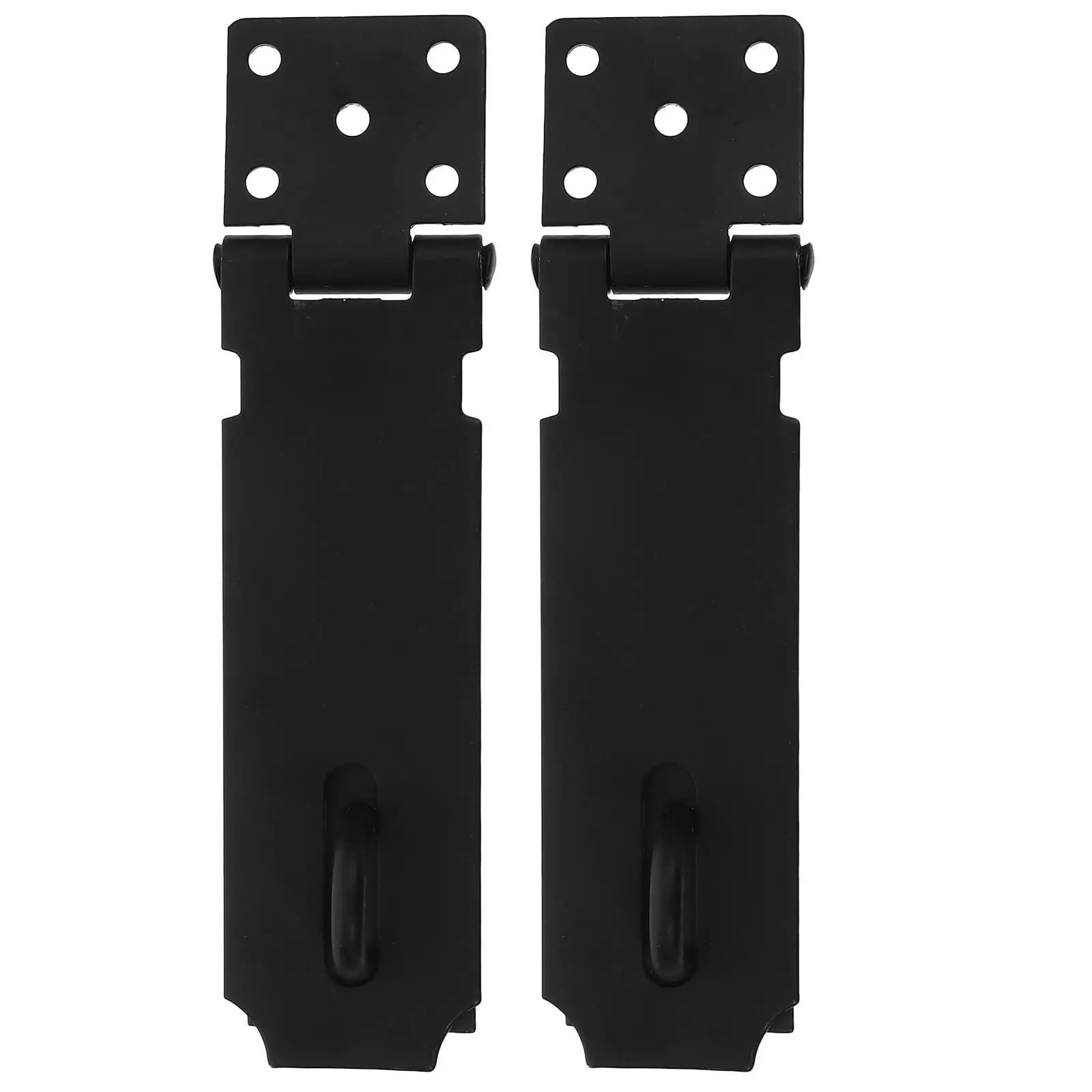YDHSIKK Door Lock, Stainless Steel Door Gate Padlock Hasp Latch Black 4.95x1.57x0.31in