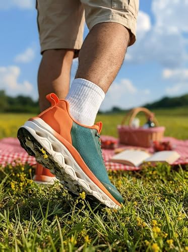 Image of Bacca Bucci BB On-The-Go Men Slip-On Walking & Running Shoes with Stretch Laces and Cushioned Sole